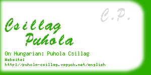 csillag puhola business card